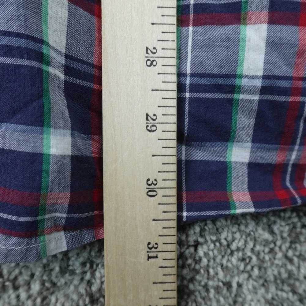 Brooks Brothers Shirt Mens L Blue Red Plaid 346 OCBD Long Sleeve Button Down Top